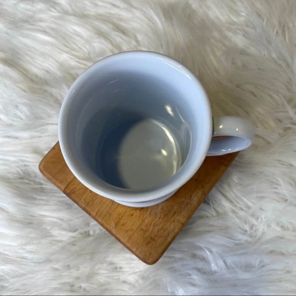 Williams Sonoma White & Gold Monogram P Coffee Mug Ceramic Stoneware
